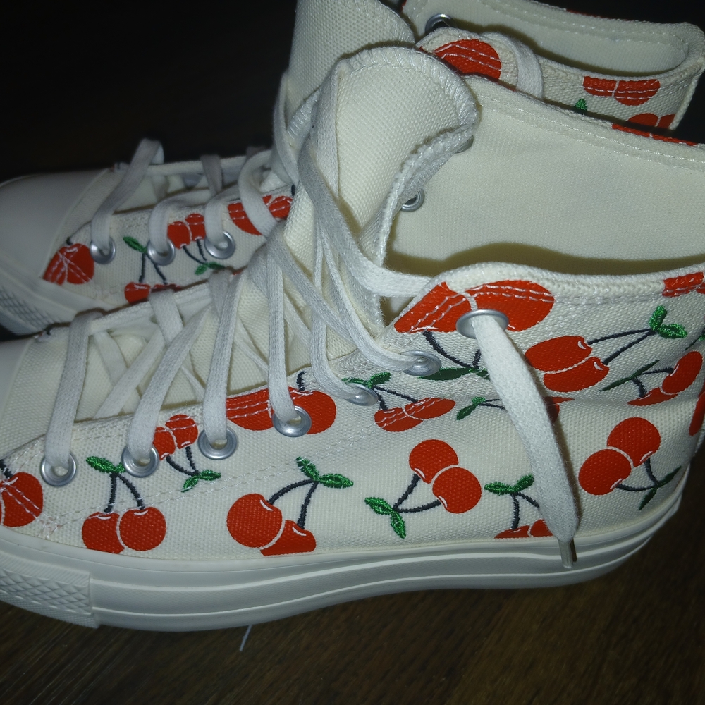 Converse Chuck Taylor All Star Cherry High Top Canvas Women's Sneakers